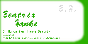 beatrix hanke business card